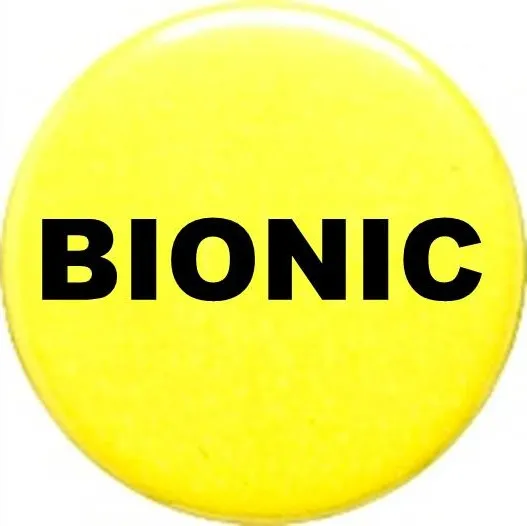 Yellow BIONIC button pin