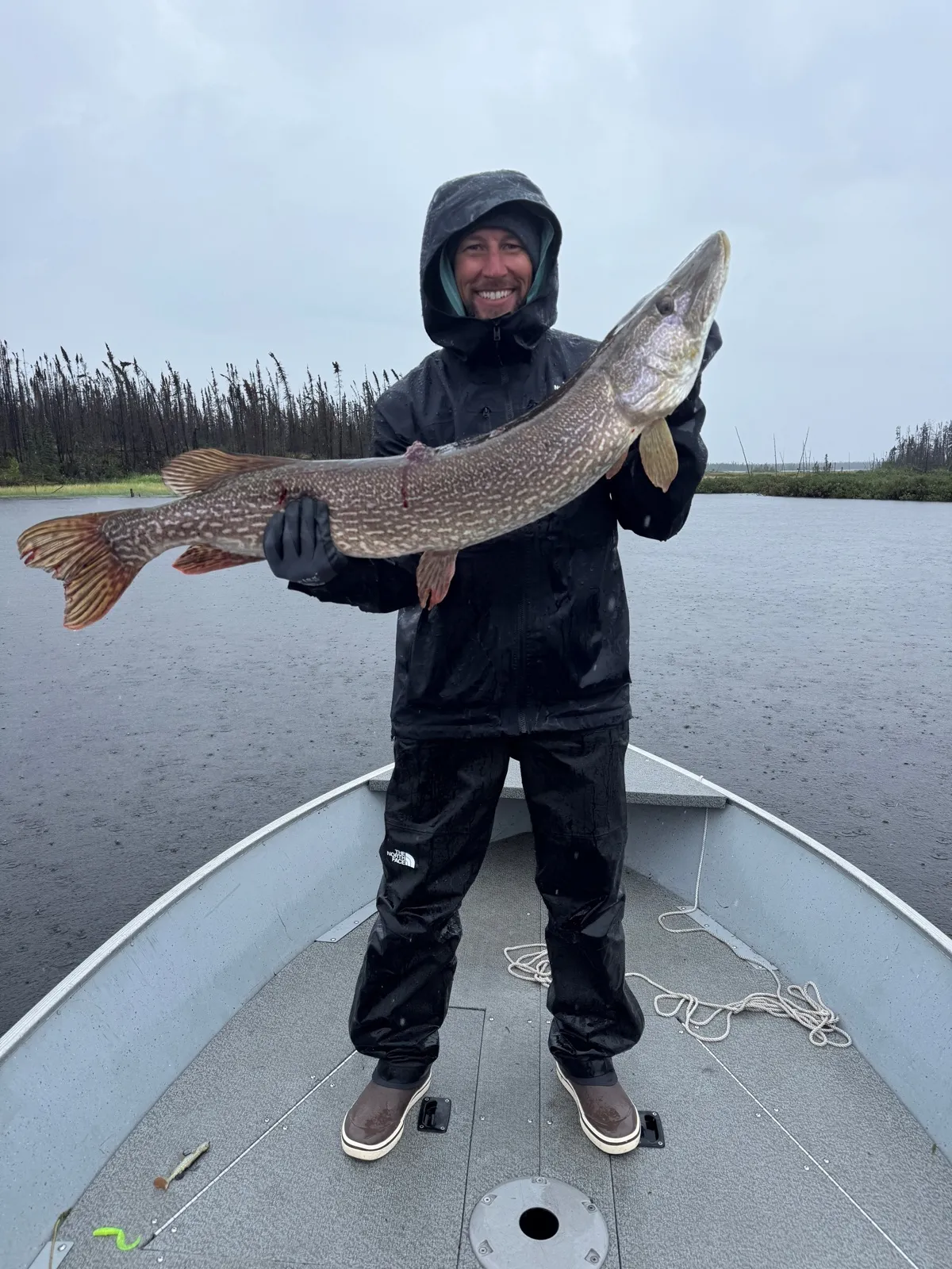Adam with his catch