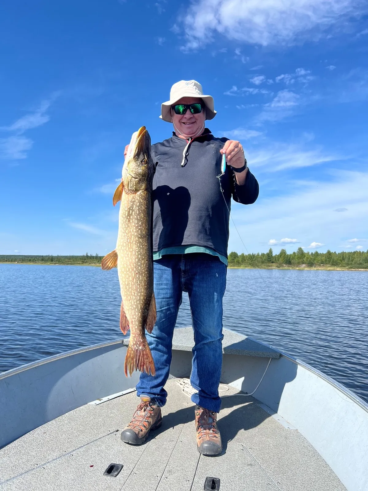 Mike with his catch